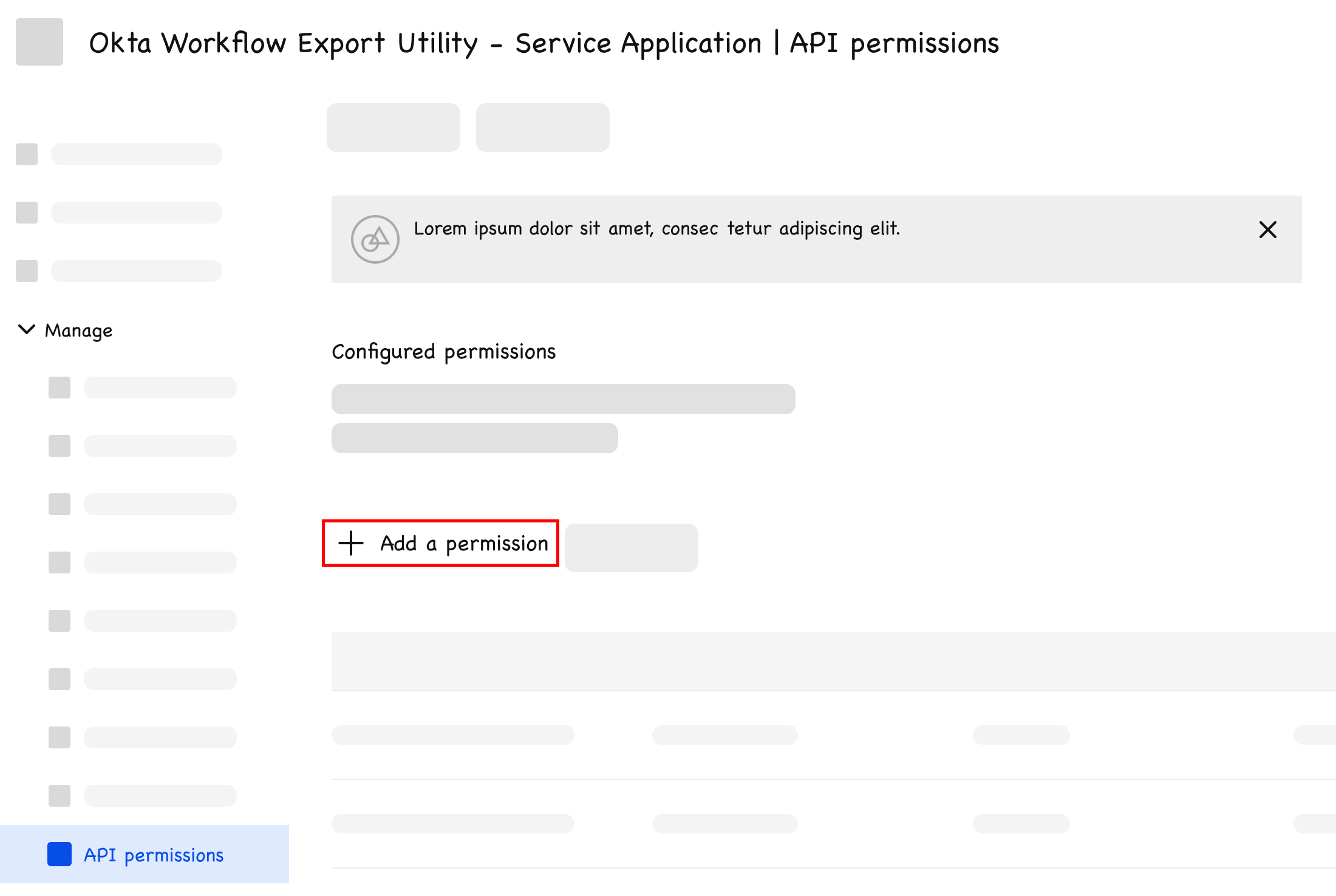 Add a permission in Microsoft Entra ID.
