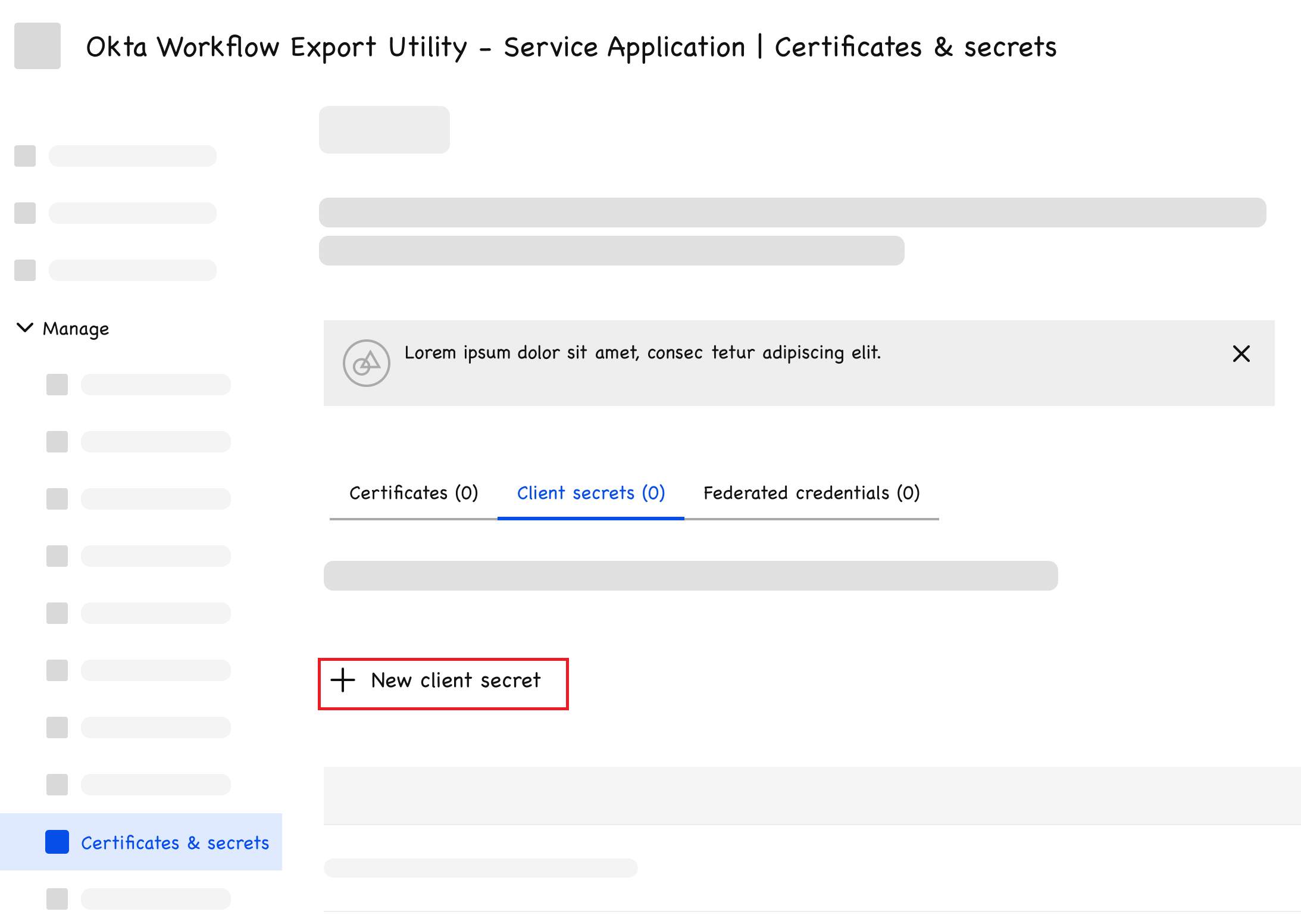 Create a client secret in Microsoft Entra ID