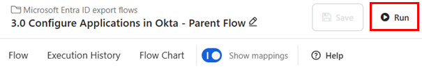 Run the Configure Applicaitons in Okta workflow